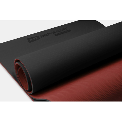 Килимок для фітнесу  Hop-Sport HS-T006GM TPE black-red - фото №3